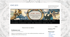 Desktop Screenshot of ichc2013.fi